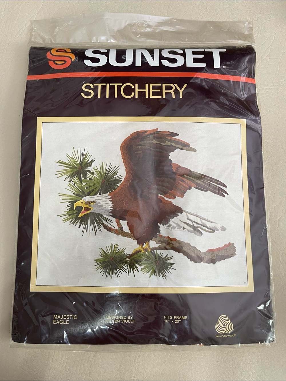 Sunset Stitchery Majestic Eagle Wall Art Kit -2555 unopened